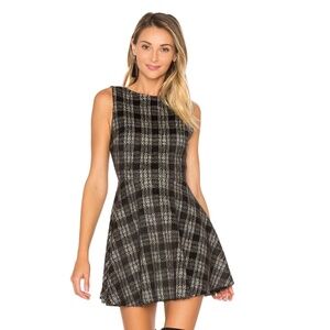 Monah Dress in Plaid Black